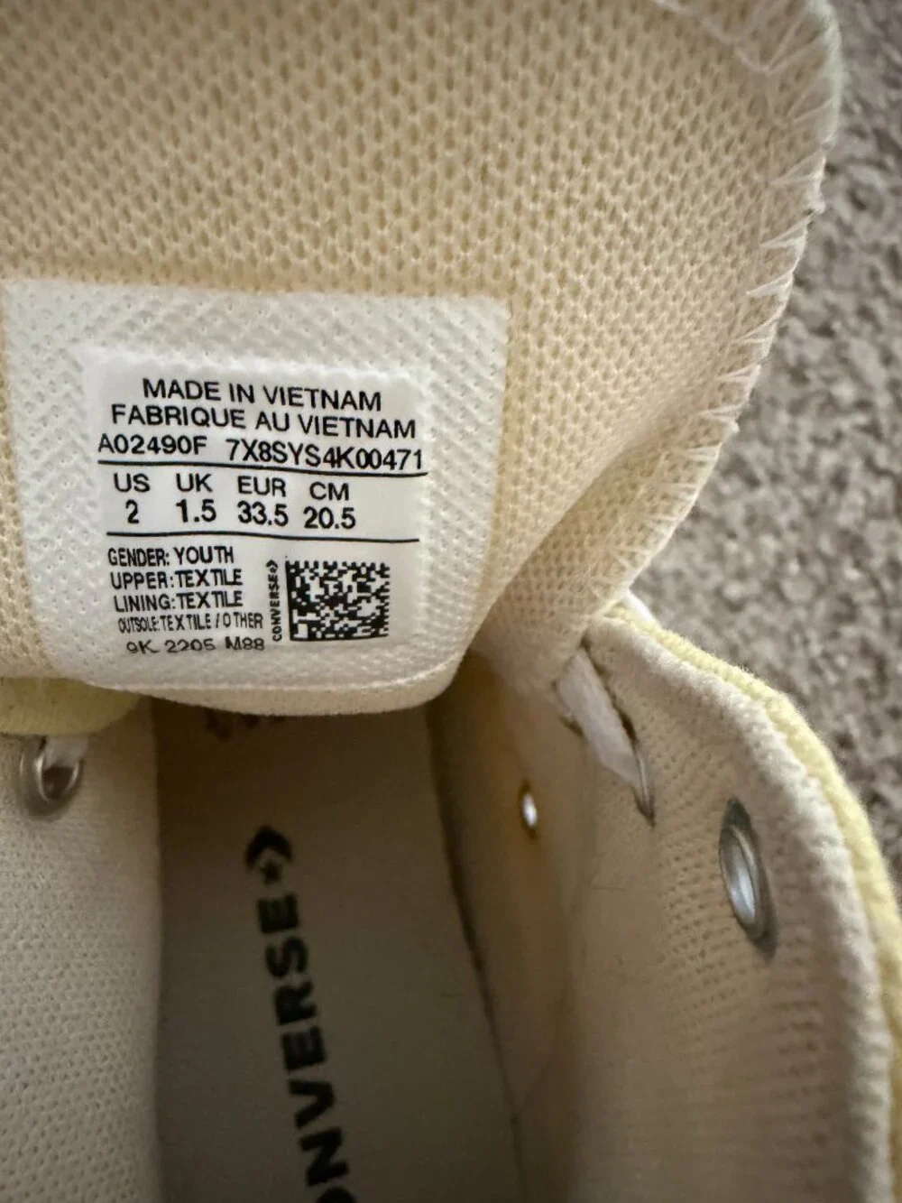 Butter Yellow Platform High Top Converse- Size 2